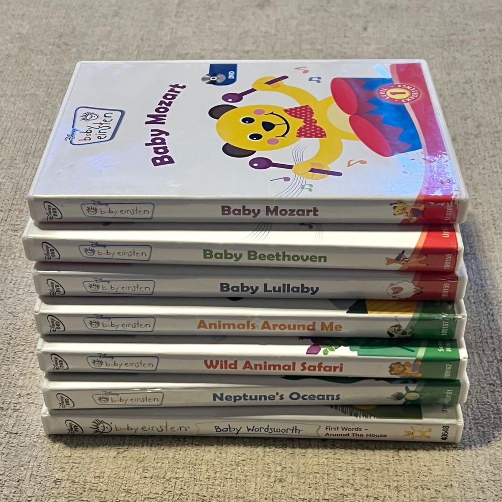 Baby Einstein DVD Lot of 7 Mozart Beethoven Lullaby Animals Oceans Wordsworth